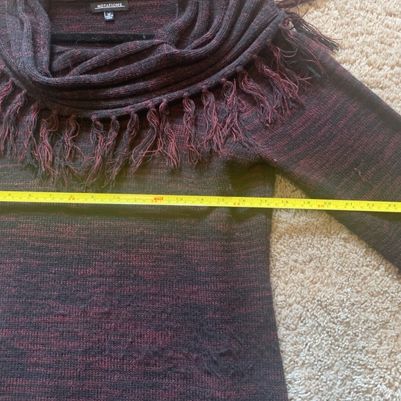 Notations Turtleneck Frilly Sweater Size M - Picture 9 of 10